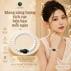 Vòng Tay Bạch Ngọc Bồ Đề Nam Hồng Mã Não 24 Hạt