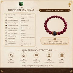 Vòng  tay chu sa 21 hạt