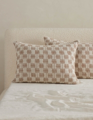 Vỏ Gối Cotton Dệt Đan Basketweave