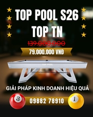 Bàn bida lỗ TOP POOL S26 + Giải pháp kinh doanh TOP TN