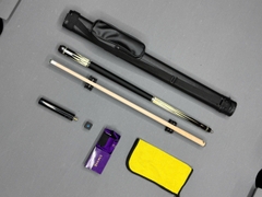 COMBO GẬY TOP CUE + CÓ TẨY ELASTIN 500K + CÓ NỐI + BAO DA 250K + GĂNG HERMUS 250K + LƠ MASTER + KHĂN 30X30