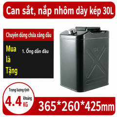 Thùng Xăng Dự Phòng Sắt 30L ( Loại Vuông ), Mã BS-FT-30 – Thép Dày 0.8mm, Dung Tích Lớn Cho Tàu Thuyền, Cano, Nhà Xưởng