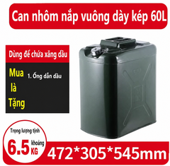 Thùng Xăng Dự Phòng Sắt 60L, Mã BS-FT-60 – Thép Dày 0.8mm, Dung Tích Lớn Cho Tàu Thuyền, Cano, Nhà Xưởng