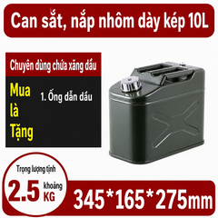 Thùng Xăng Dự Phòng Sắt 10L ( Dáng Đứng), Mã BS-LSL-10 – Thép Dày 0.8mm, Dung Tích Lớn Cho Tàu Thuyền, Cano, Nhà Xưởng