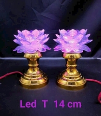 B7-014 Cặp đèn Hoa Sen gia tiên TÍM