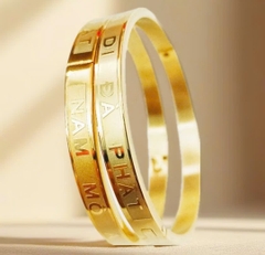 H7-013 Vòng khắc chữ "A Di Đà Phật" vàng