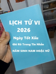 TT Sách tử vi 2026 ngày tốt xấu + ghi rõ năm sinh
