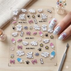Sticker In Nổi 3D Dán Móng Tay, Điện Thoại, Sổ Tay, Sticker PVC Chống Nước Nhiều Mẫu
