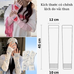 Bao Tay Chống Nắng Nữ Form Rộng Thoáng Mát, Găng Tay Dài Co Giãn Mềm Mịn Chống Tia UV