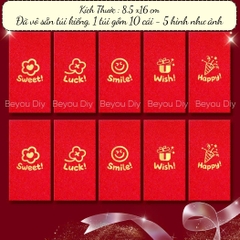 Combo 10/ 20/ 40/ 60 Bao Lì Xì Đỏ Ánh Kim Sang Trọng May Mắn, Lì Xì Tết và Cưới Hỏi Thiết Kế Mẫu Mới