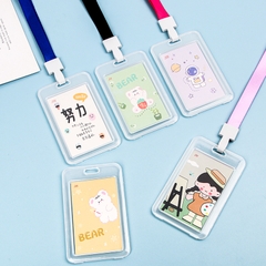 Dây Đeo Thẻ Học Sinh Trong Suốt Kawaii - Vỏ Bọc Thẻ Sinh Viên, CCCD Hoạt Hình Dễ Thương
