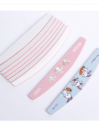 Dũa Móng Tay Bán Nguyệt Độ Nhám 100/180, Họa Tiết Thỏ Dễ Thương, Phụ Kiện Làm Nail Chuyên Nghiệp