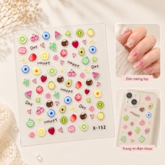 Sticker In Nổi 3D Dán Móng Tay, Điện Thoại, Sổ Tay, Sticker PVC Chống Nước Nhiều Mẫu