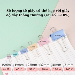 Kẹp Bướm Màu Pastel, Kẹp Giấy Văn Phòng Màu Macaron Dễ Thương, Decor Bàn Học Bàn Làm Việc