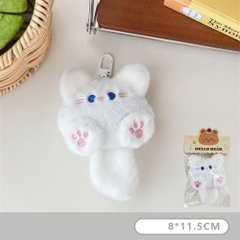 Móc Khóa Mèo Đuôi Dài Cute Lông Mềm, Thú Bông Mini Treo Cặp Túi Xách Balo Dễ Thương BEYOU DIY