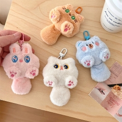 Móc Khóa Mèo Đuôi Dài Cute Lông Mềm, Thú Bông Mini Treo Cặp Túi Xách Balo Dễ Thương BEYOU DIY