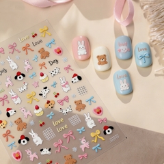 Sticker In Nổi 3D Dán Móng Tay, Điện Thoại, Sổ Tay, Sticker PVC Chống Nước Nhiều Mẫu