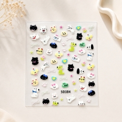 Sticker In Nổi 3D Dán Móng Tay, Điện Thoại, Sổ Tay, Sticker PVC Chống Nước Nhiều Mẫu