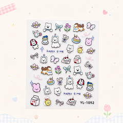 Sticker In Nổi 3D Dán Móng Tay, Điện Thoại, Sổ Tay, Sticker PVC Chống Nước Nhiều Mẫu