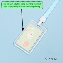 Dây Đeo Thẻ Học Sinh Trong Suốt Kawaii - Vỏ Bọc Thẻ Sinh Viên, CCCD Hoạt Hình Dễ Thương