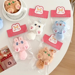 Móc Khóa Mèo Đuôi Dài Cute Lông Mềm, Thú Bông Mini Treo Cặp Túi Xách Balo Dễ Thương BEYOU DIY
