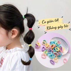 Túi 50 Dây Thun Cột Tóc Hàn Quốc Co Giãn, Không Gây Đau Tóc, Nhiều Màu Sắc Hot Trend