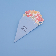 Combo 10 Thiệp Giấy Hình Bó Hoa Trang Trí, Thiệp Viết Lời Nhắn Nhỏ Gọn, Phong Cách Nhẹ Nhàng