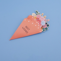 Combo 10 Thiệp Giấy Hình Bó Hoa Trang Trí, Thiệp Viết Lời Nhắn Nhỏ Gọn, Phong Cách Nhẹ Nhàng