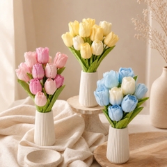 Bình Hoa Sáp Tulip Cao Handmade – Decor Phòng & Quà Tặng Cao Cấp