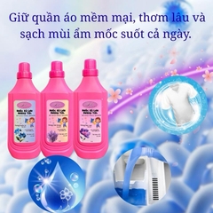 (3L) Nước Xả Vải Lưu Hương 72h Thơm Lâu-Thơm Dai,Giữ Sợi Vải Bền Bỉ,Xả Sạch Chuyên Sâu Khử Mùi Ẩm Mốc công nghệ mới