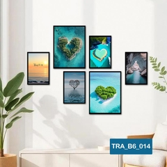 (50 mẫu) Combo 6 tranh dán tường  50 mẫu sang trọng nàng thơ rõ nét nhiều kích thước trang trí phòng khách phòng ngủ quán ăn cà phê decor giá rẻ 2D 3D