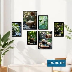 (50 mẫu) Combo 6 tranh dán tường  50 mẫu sang trọng nàng thơ rõ nét nhiều kích thước trang trí phòng khách phòng ngủ quán ăn cà phê decor giá rẻ 2D 3D