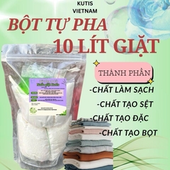 [Kutis Vietnam] (Loại thường) Bột Pha 10 Lít Nước Giặt Tự Pha Làm Sạch Tiết Kiệm Cho Gia Đình Quán Ăn Nhà Hàng An T oàn Cho Da Tay
