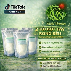 ( tẩy đa năng mạnh) combo 3 gói bột tẩy Rong Rêu, làm sạch nền xi măng, 3 gói 500g tổng 1.5kg . Tiết kiệm , làm sạch tại nhà. Pha 15 lít để tẩy rong