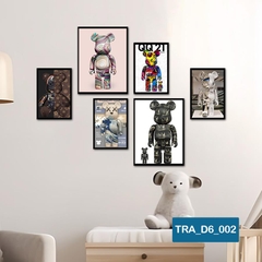 (50 mẫu) Combo 6 tranh dán tường  50 mẫu sang trọng nàng thơ rõ nét nhiều kích thước trang trí phòng khách phòng ngủ quán ăn cà phê decor giá rẻ 2D 3D