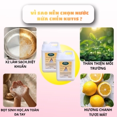 [KUTIS VIETNAM] (Can 10L) Nước Rửa Chén Công Nghệ Hàn Quốc Mới Hỗ Trợ Làm Sạch Sâu Mọi Vết Bẩn,Diệt-Khử Khuẩn Tận Gốc,Bảo Vệ Da Tay Không Gây Kích Ứng,An Toàn Cho Mọi Gia Đình