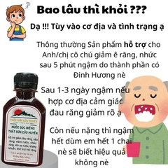 Thất Sơn Cửu Huyền Nước Súc Miệng 100ml Hỗ Trợ Đau Răng Viêm Nướu Sâu Răng An Toàn Từ Tự Nhiên Phòng Ngừa Trị Đau Răng Viêm Nướu