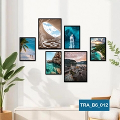 (50 mẫu) Combo 6 tranh dán tường  50 mẫu sang trọng nàng thơ rõ nét nhiều kích thước trang trí phòng khách phòng ngủ quán ăn cà phê decor giá rẻ 2D 3D