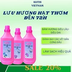 (Công Thức Mới) 1 lít Giặt Lưu Hương 72h hương tự chọn làm sạch sâu thơm lâu-thơm dai bền bỉ,giữ sợi vải mềm mịn,diệt khử khuẩn công nghệ mới