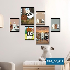 (50 mẫu) Combo 6 tranh dán tường  50 mẫu sang trọng nàng thơ rõ nét nhiều kích thước trang trí phòng khách phòng ngủ quán ăn cà phê decor giá rẻ 2D 3D