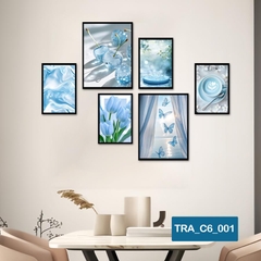 (50 mẫu) Combo 6 tranh dán tường  50 mẫu sang trọng nàng thơ rõ nét nhiều kích thước trang trí phòng khách phòng ngủ quán ăn cà phê decor giá rẻ 2D 3D