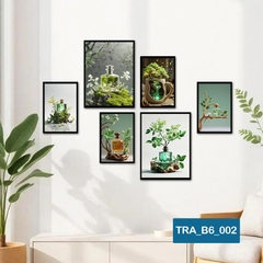 (50 mẫu) Combo 6 tranh dán tường  50 mẫu sang trọng nàng thơ rõ nét nhiều kích thước trang trí phòng khách phòng ngủ quán ăn cà phê decor giá rẻ 2D 3D