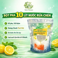 ( Nhiều bọt) Bột pha nước rửa chén 10 lít hoà tan tự pha đã hoà tan bọt, tại nhà hương chanh tiết kiệm chi phí cho gia đình, Làm Sạch chén , dầu mở