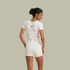 Áo khoác GOS Ribbon Wrap Top ngắn tay thể thao mặc 2 mặt cột chéo Girlsofsports