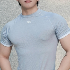 Áo thể thao gym ôm body nam GOS CodeLine S21 (Thun dệt kim)