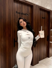 Áo khoác GOS Twist dài tay thể thao mặc 2 mặt cột nơ Girlsofsports