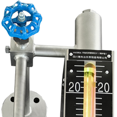 Bicolor quartz glass tube liquid level gauge with lamp level indicator