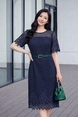 Đầm Katosa Suông Ren Chân Bông-KTS32004242