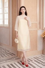 Set Đầm Midi Hai Lớp Organza-DMTS071125L1