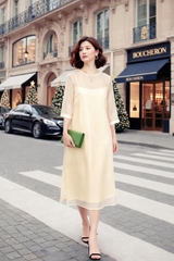 Set Đầm Midi Hai Lớp Organza-DMTS071125L1